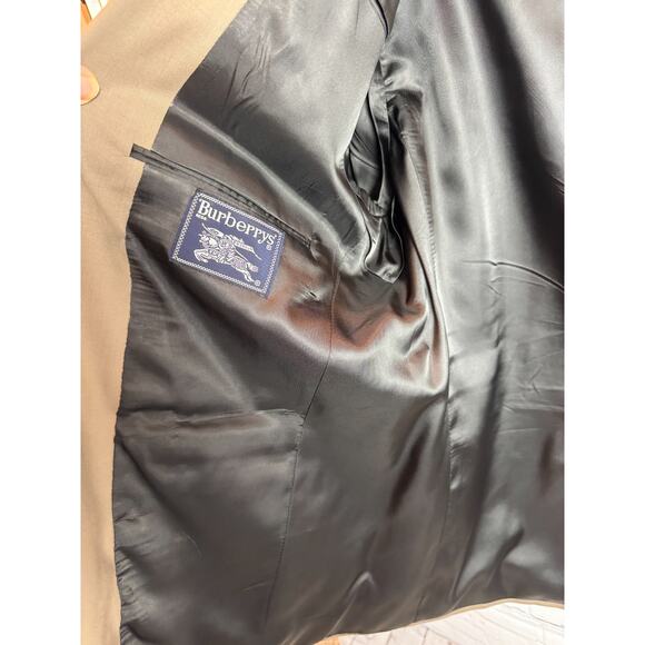 BURBERRYS' dark beige 100% wool mens suit jacket blazer 46R (no size tag) - Picture 9 of 13